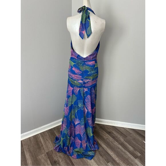 PatBO Ocean Leaf Halterneck Maxi Dress US 6 $850 - Picture 8 of 10